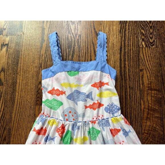 Mini Boden Smocking Fish Print Dress (9-10Y) - Picture 2 of 8